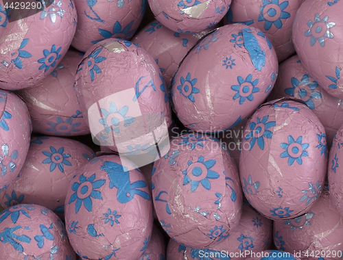 Image of Colorful chocolate easter eggs
