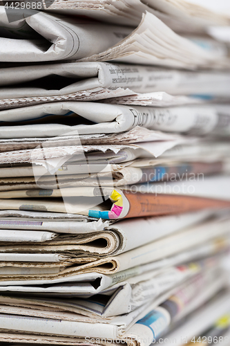 Image of Stack of newspapers