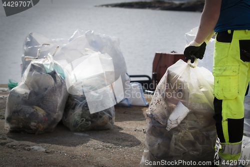 Image of Picking up Plastic Waste