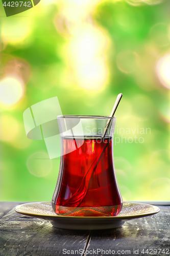 Image of Glass of turkish tea