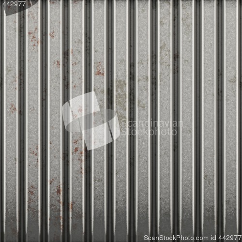 Image of metal fence or wall