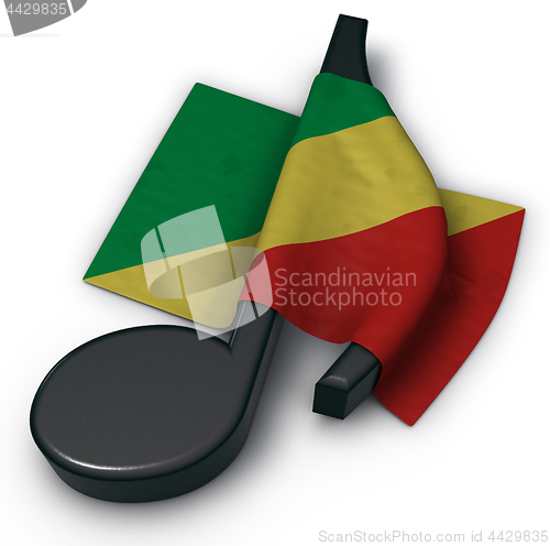 Image of music note and flag of the congo 
