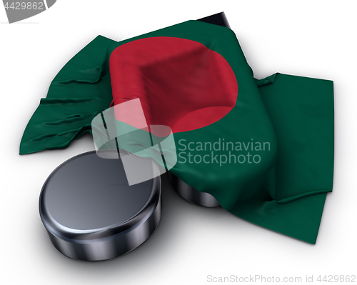 Image of music note symbol and flag of bangladesh