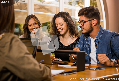 Image of Group of students working together