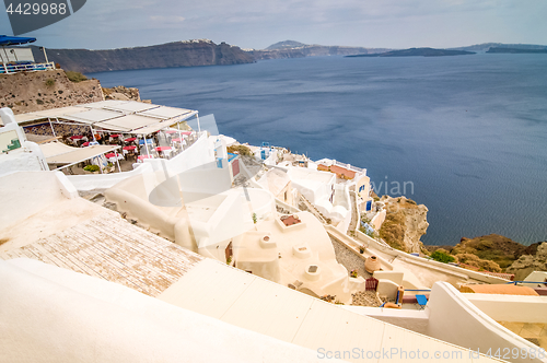 Image of The beautiful white village of Oia, Santorini