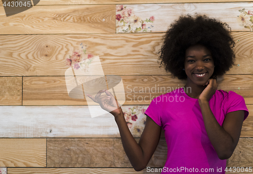 Image of portrait of afro american woman