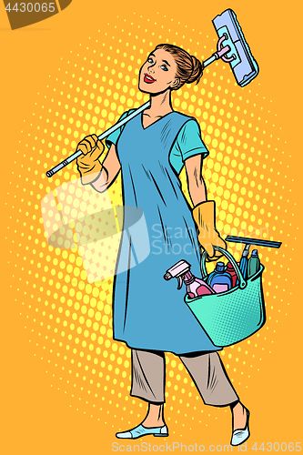 Image of woman cleaner profession