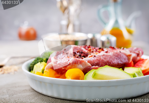 Image of raw ingredients for dinner