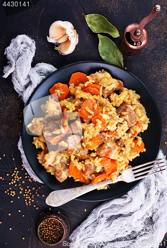 Image of Fried Rice with Vegetables and Meat