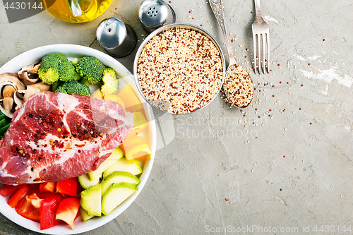 Image of raw ingredients for dinner