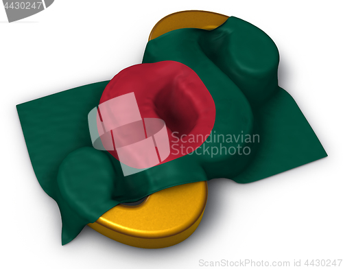 Image of flag of bangladesh and paragraph symbol