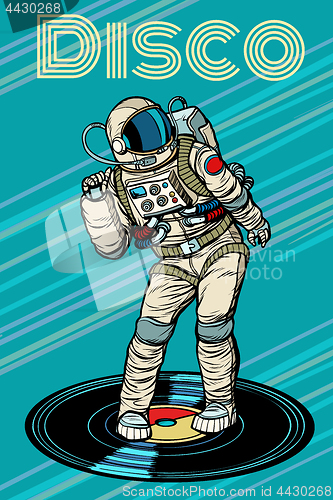 Image of Disco. Astronaut dances