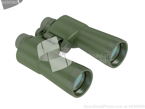 Image of Green military binoculars
