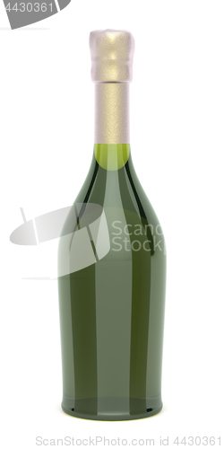 Image of Champagne bottle on white