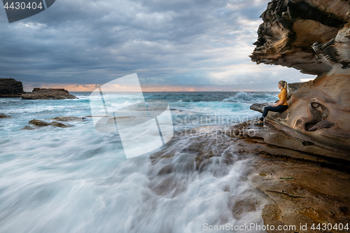 Image of Watching the waves rush by, just like life