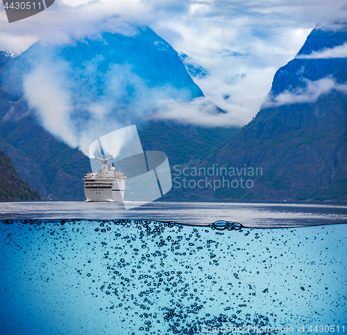 Image of Cruise Liners On Hardanger fjorden