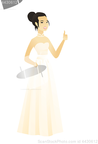 Image of Fiancee giving thumb up vector illustration