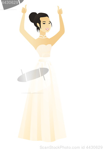 Image of Fiancee giving thumb up vector illustration