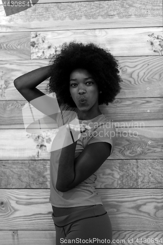 Image of portrait of afro american woman