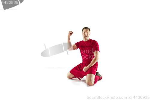 Image of Happiness football player after goal