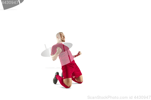 Image of Happiness football player after goal