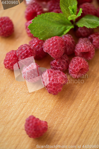 Image of Fresh and sweet raspberries