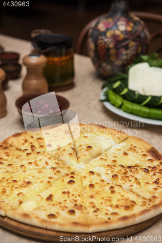 Image of Meat ossetian pie on a table