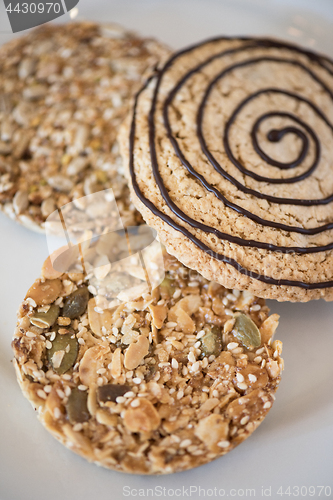 Image of Nut cookies closeup