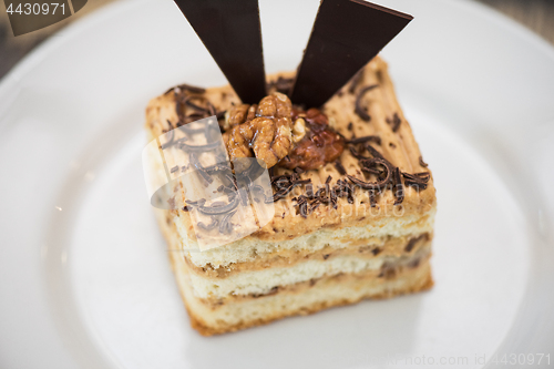 Image of Walnut and chocolate cake