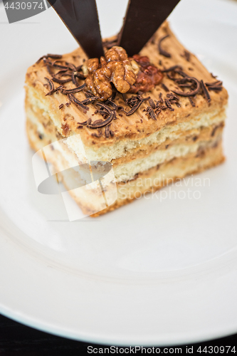 Image of Walnut and chocolate cake