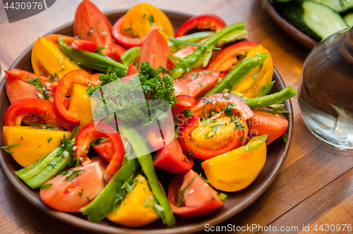 Image of Multi-colored fresh cutted vegetables