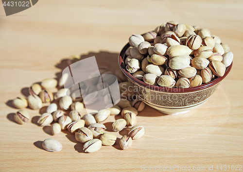 Image of Bowl of pistachio nuts