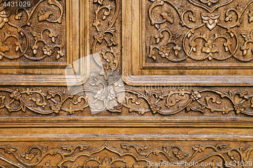 Image of Traditional wood carving, Uzbekistan