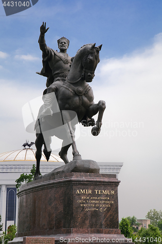 Image of Tamerlane monument in Tashkent