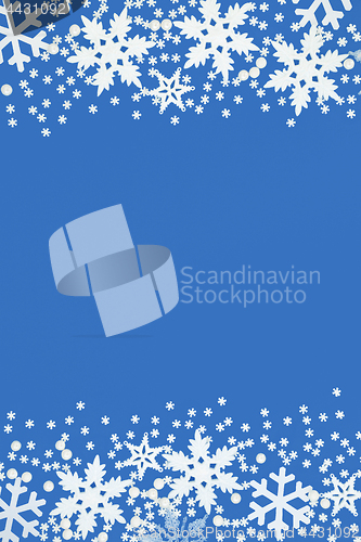 Image of Snowflake Background Border