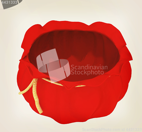 Image of Bag on a white background. 3D illustration. Vintage style