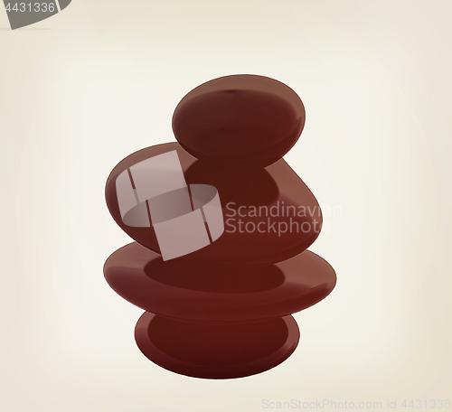 Image of Spa stones. 3D illustration. Vintage style
