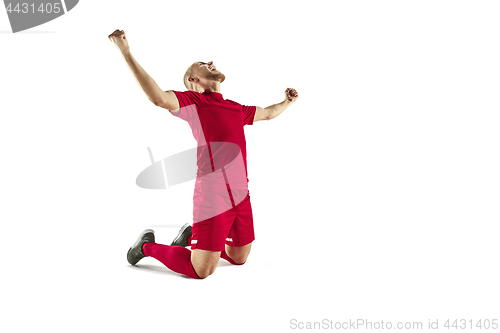 Image of Happiness football player after goal