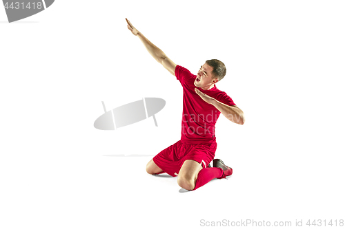 Image of Happiness football player after goal