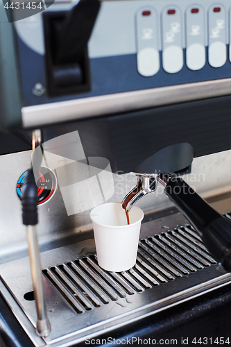 Image of Large coffee machine in the street coffee shop