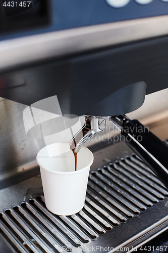 Image of Large coffee machine in the street coffee shop