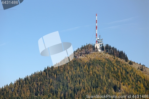 Image of Transmitter towers on a hill