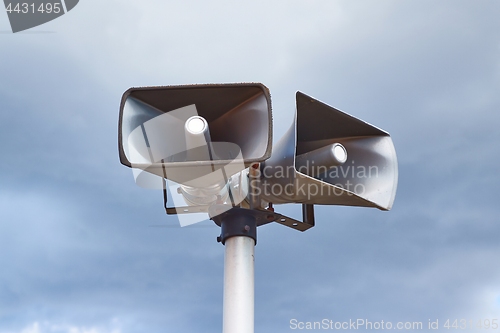 Image of Loudspeakers on a mast