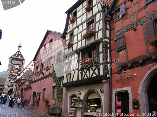 Image of Main street "Grand rue" Village of Riquewihr