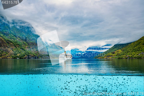 Image of Cruise Liners On Hardanger fjorden