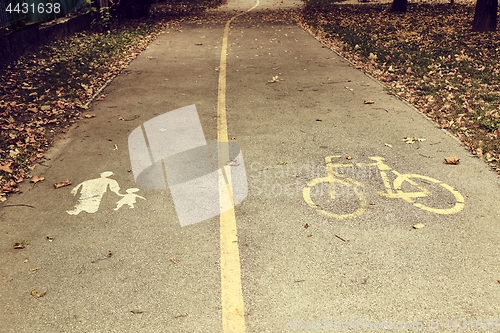 Image of Bicycle lane signs