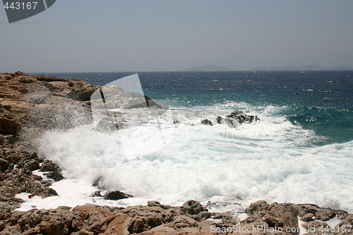 Image of Waves on greek island