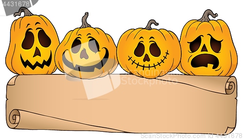 Image of Wide parchment and Halloween pumpkins 4