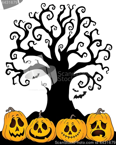 Image of Halloween tree silhouette topic 2
