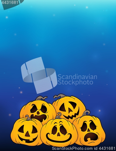 Image of Pile of Halloween pumpkins theme 5